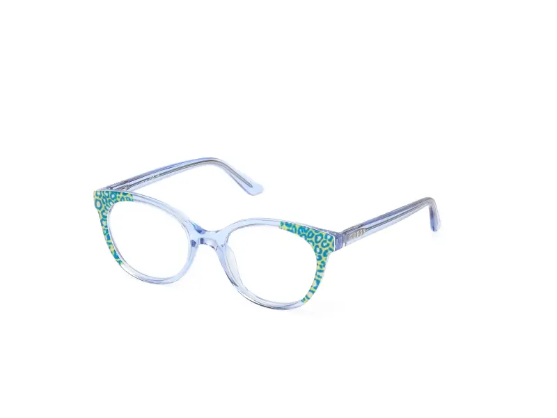 Unisex GU50267 092 Montature da vista Acetato Blu Rotonda Normale