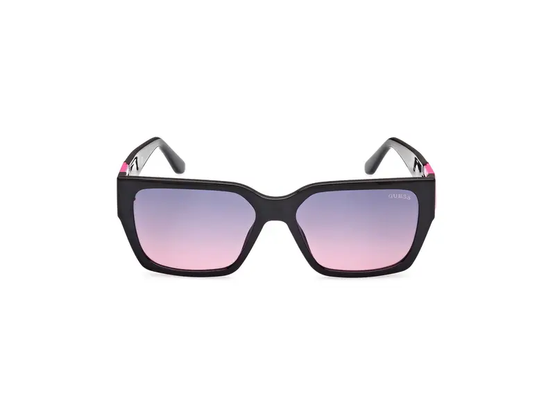 Guess Unisex GU7916 74T Occhiali da sole Iniettato Rosa Rosso Squadrata Normale Sfumato miniatura 2