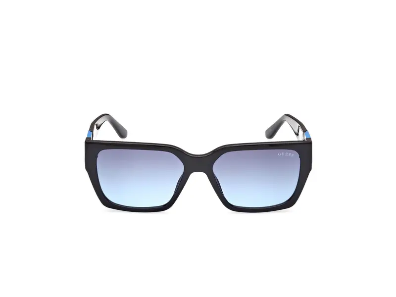 Guess Unisex GU7916 92W Occhiali da sole Iniettato Blu Blu Squadrata Normale Sfumato miniatura 2