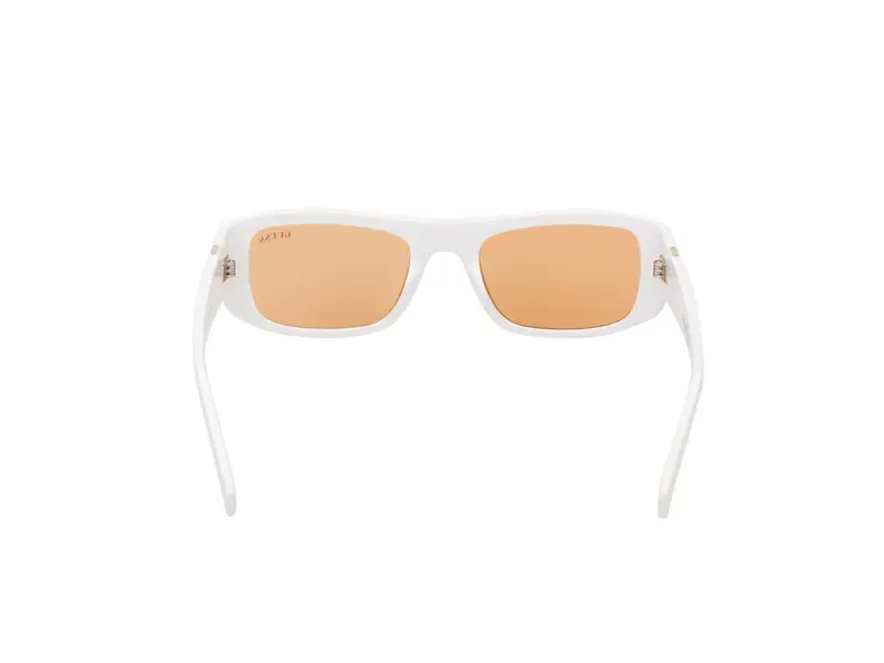Guess Unisex GU8278 21E Occhiali da sole Acetato Bianco Marrone Squadrata Normale miniatura 3