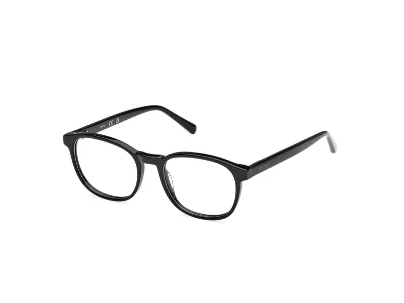 Guess Unisex GU8290 001 Montature da vista Acetato Nero  Rotonda Normale