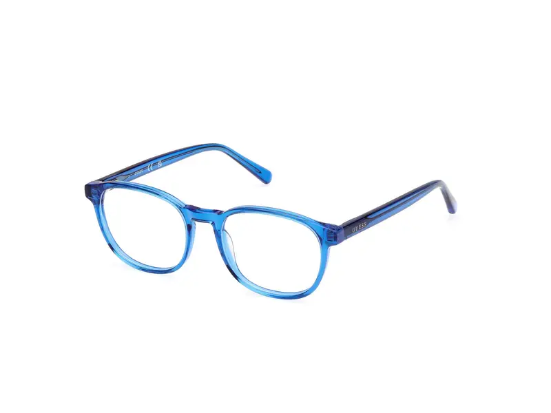 Guess Unisex GU8290 090 Montature da vista Acetato Blu  Rotonda Normale
