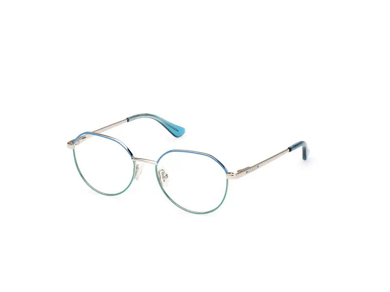 Guess Unisex GU9232 092 Montature da vista Metallo Blu  Rotonda Normale