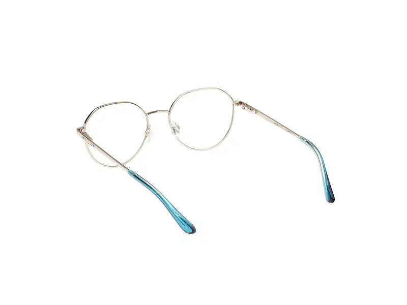 Guess Unisex GU9232 092 Montature da vista Metallo Blu Rotonda Normale miniatura 3