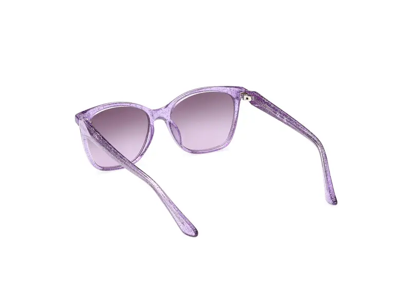Guess Unisex GU9238 83Z Occhiali da sole Iniettato Viola Viola Squadrata Normale Sfumato miniatura 3