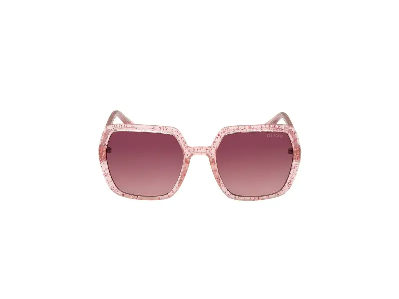 Unisex GU9241 74T Occhiali da sole Iniettato Rosa Rosa Squadrata Normale Sfumato miniatura 3