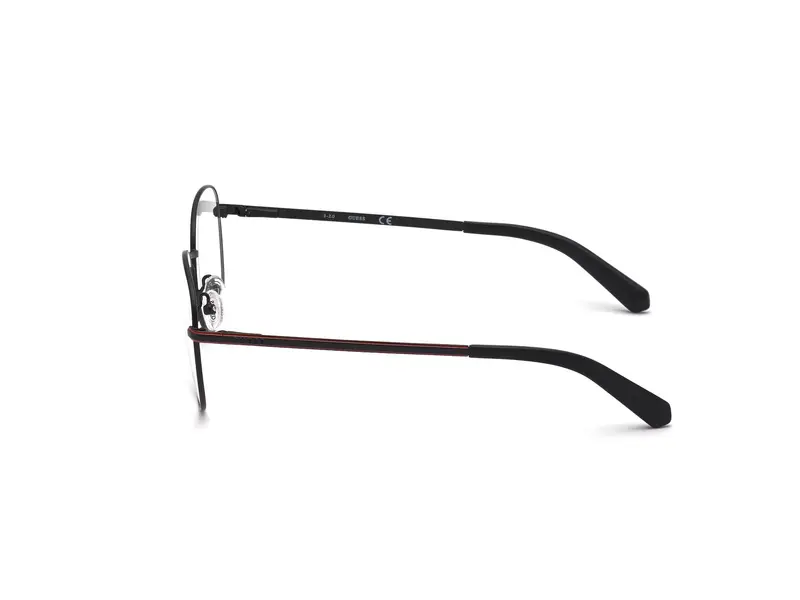 Guess Uomo GU50035 002 Montature da vista Metallo Nero Rotonda Normale miniatura 2