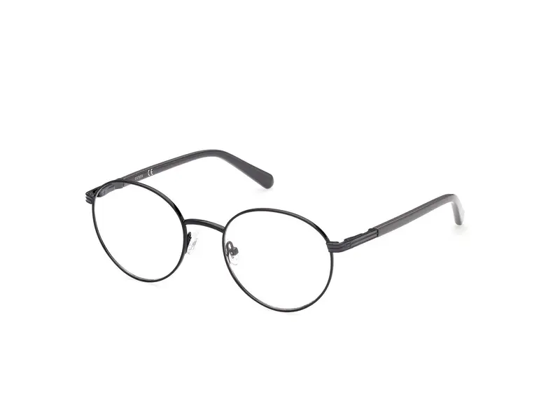 Guess Uomo GU50043 001 Montature da vista Metallo Nero Rotonda Normale