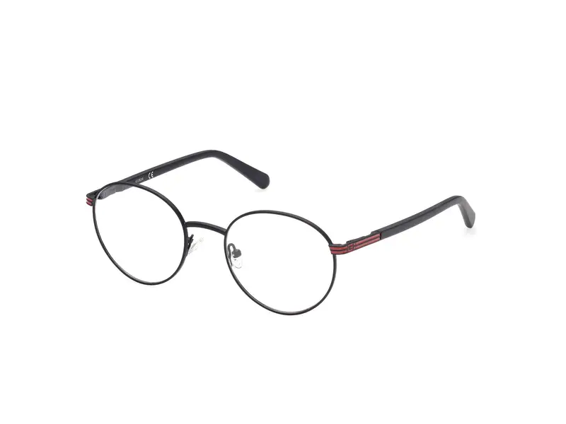 Guess Uomo GU50043 002 Montature da vista Metallo Nero  Rotonda Normale