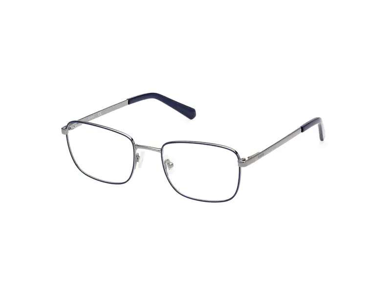 Guess Uomo GU50074 092 Montature da vista Metallo Blu Squadrata Normale