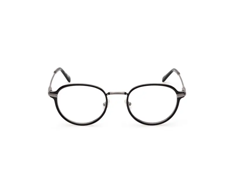 Guess Uomo GU50079 001 Montature da vista Iniettato Nero Rotonda Normale miniatura 2