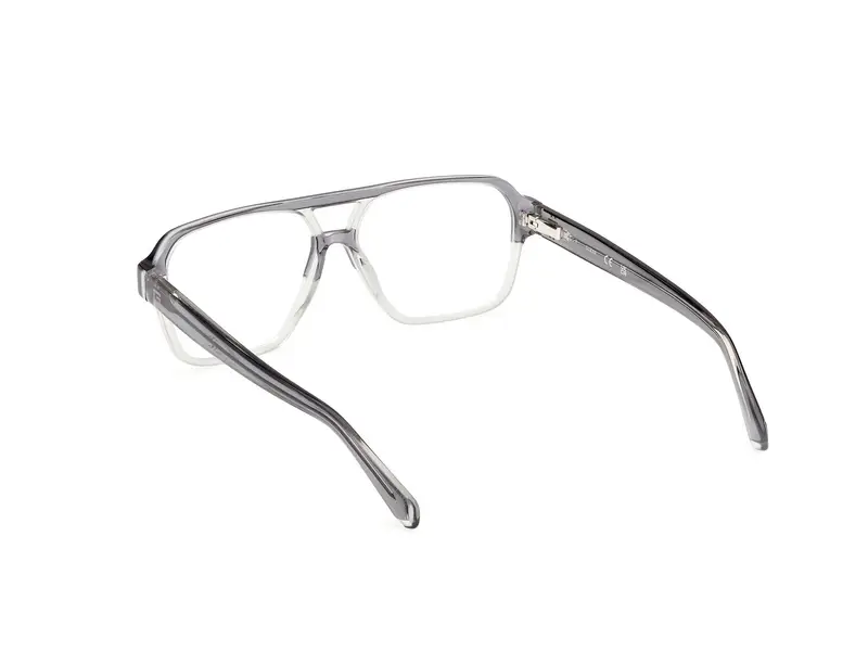 Guess Uomo GU50093 020 Montature da vista Acetato Grigio Squadrata Normale miniatura 3