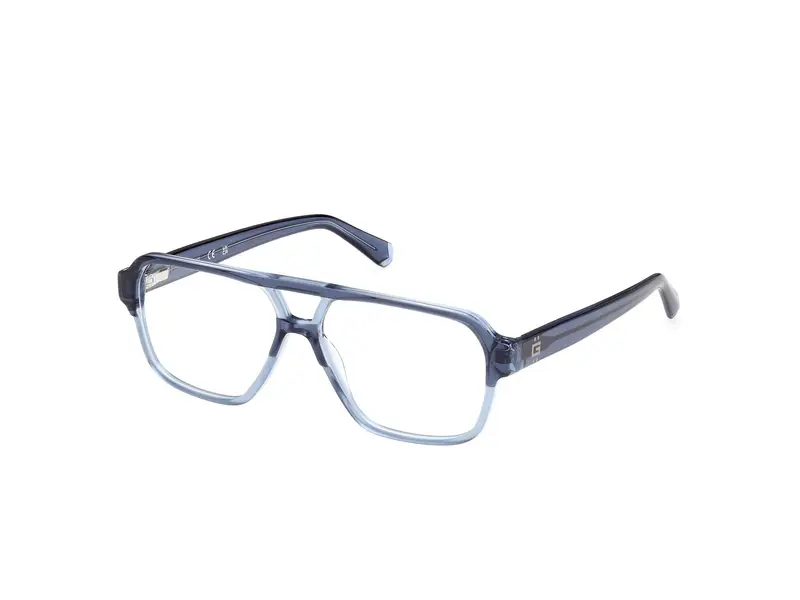 Guess Uomo GU50093 092 Montature da vista Acetato Blu  Squadrata Normale