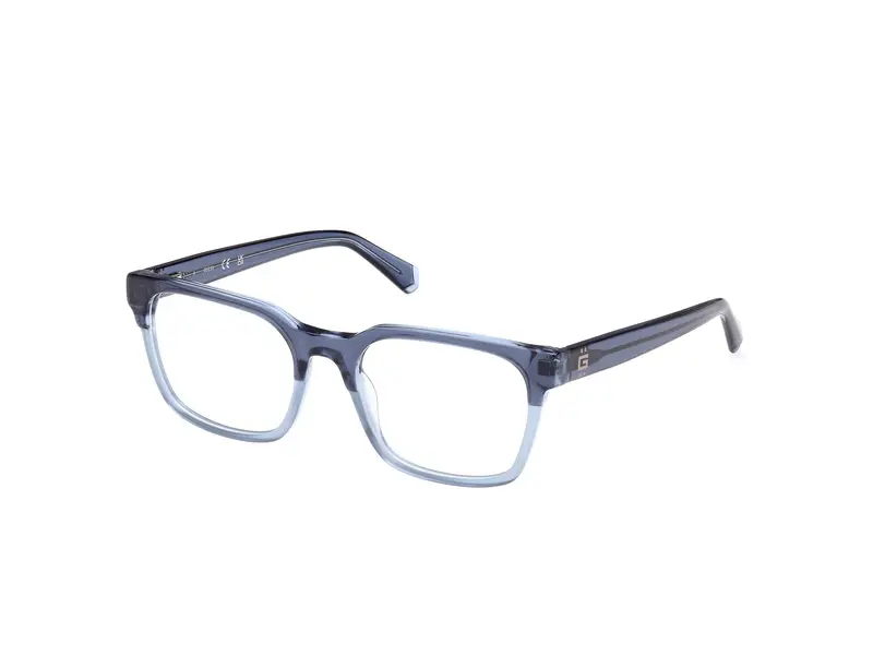 Guess Uomo GU50094 092 Montature da vista Acetato Blu  Squadrata Normale