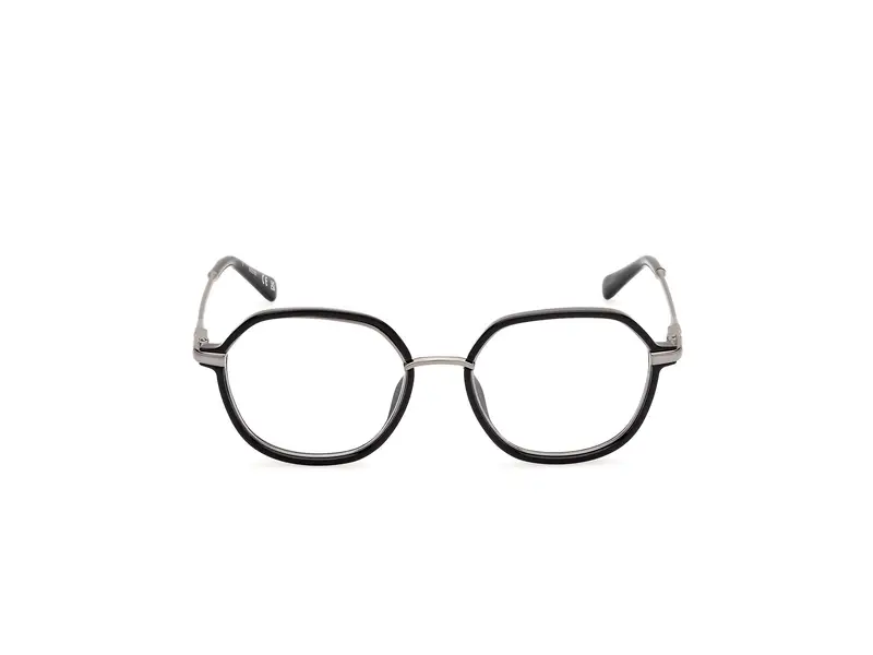 Guess Uomo GU50098 001 Montature da vista Iniettato Nero Rotonda Normale miniatura 2