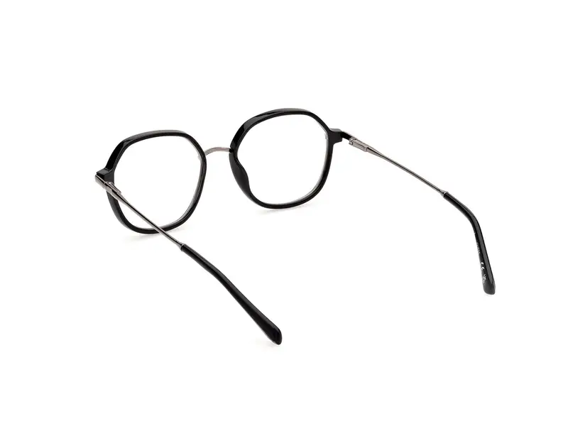 Guess Uomo GU50098 001 Montature da vista Iniettato Nero Rotonda Normale miniatura 3