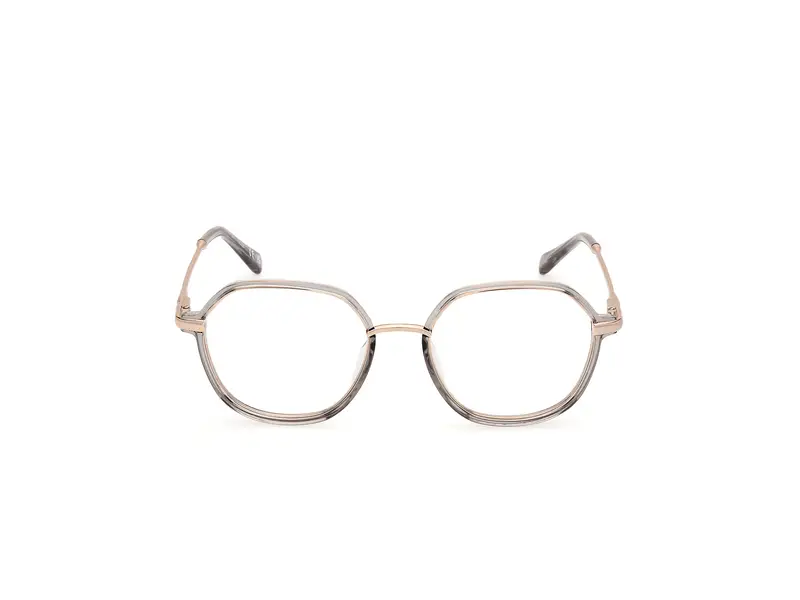 Guess Uomo GU50098 020 Montature da vista Iniettato Grigio Rotonda Normale miniatura 2