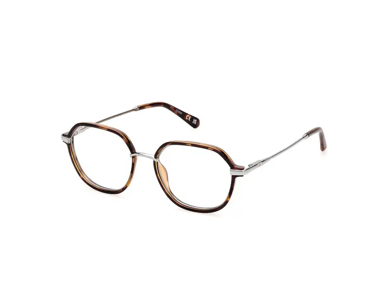 Guess Uomo GU50098 052 Montature da vista Iniettato Havana Rotonda Normale