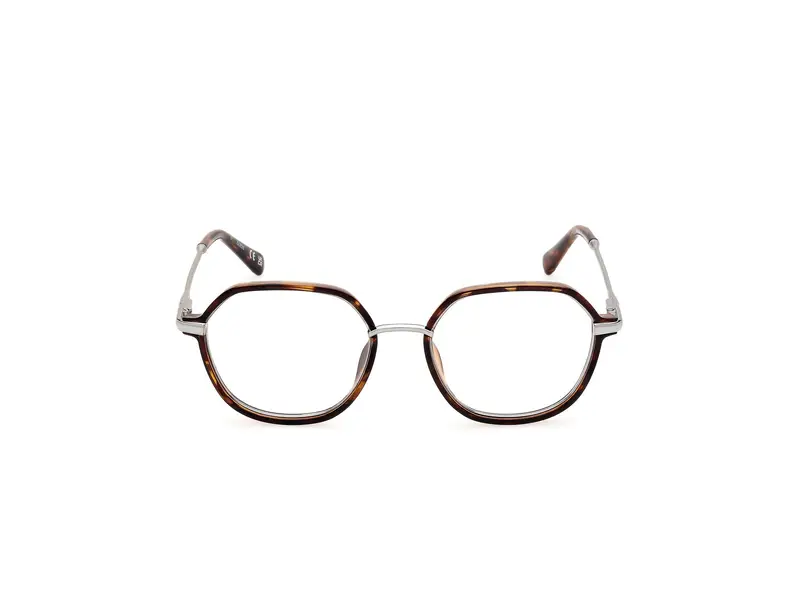 Guess Uomo GU50098 052 Montature da vista Iniettato Havana Rotonda Normale miniatura 2