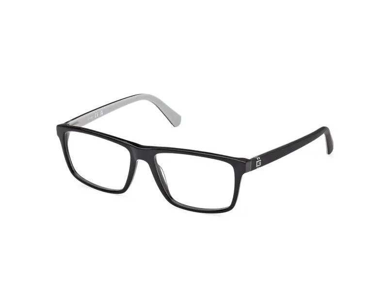 Guess Uomo GU50130 001 Montature da vista Acetato Nero  Squadrata Normale