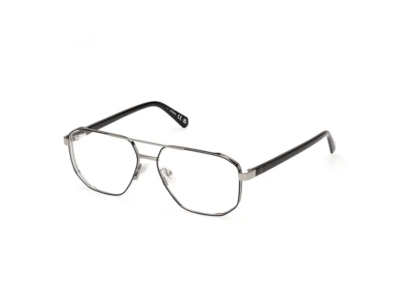 Guess Uomo GU50135 005 Montature da vista Metallo Nero  Squadrata Normale
