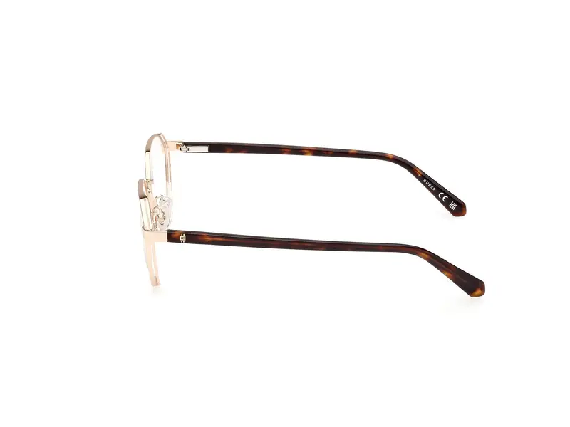 Guess Uomo GU50136 032 Montature da vista Metallo Oro Rotonda Normale miniatura 2