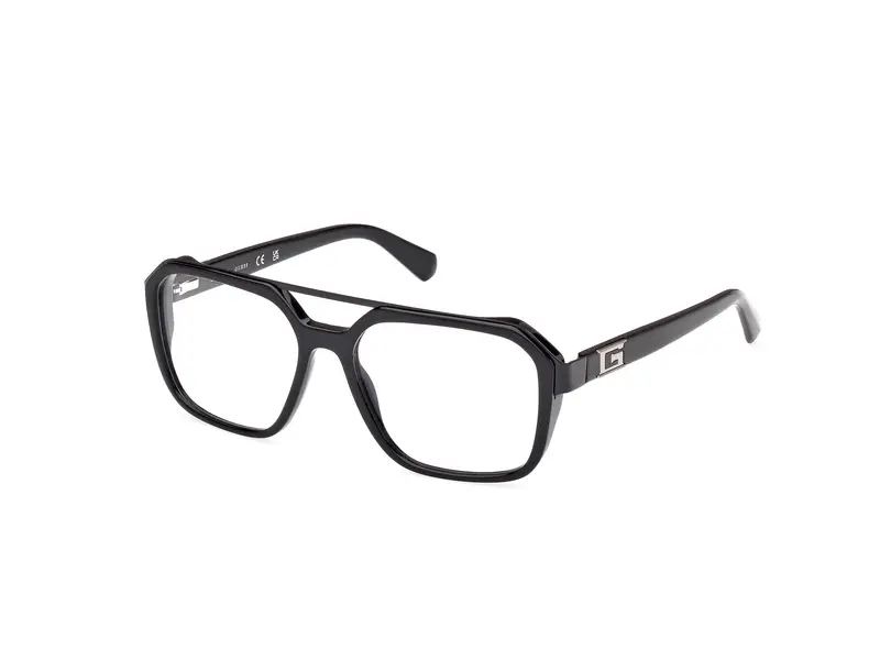Guess Uomo GU50138 001 Montature da vista Acetato Nero  Squadrata Normale