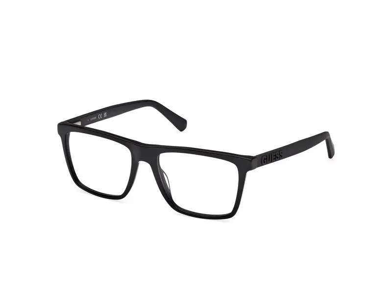 Guess Uomo GU50186 001 Montature da vista Acetato Nero  Squadrata Normale