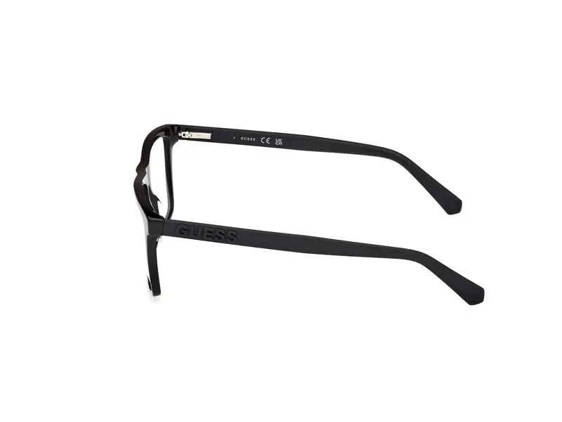 Guess Uomo GU50186 001 Montature da vista Acetato Nero Squadrata Normale miniatura 2