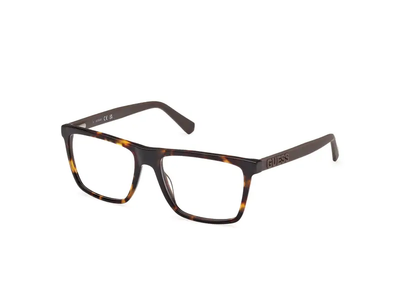Guess Uomo GU50186 052 Montature da vista Acetato Havana  Squadrata Normale