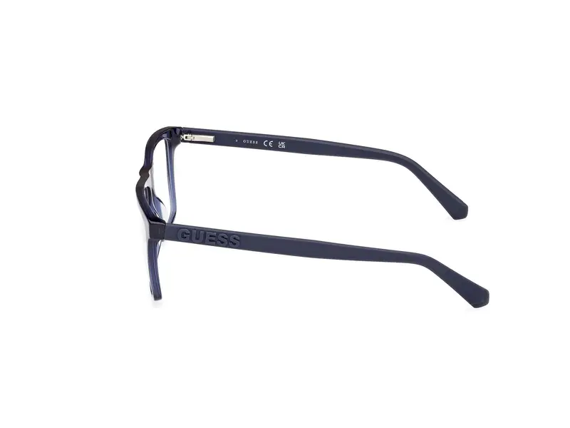 Guess Uomo GU50186 090 Montature da vista Acetato Blu Squadrata Normale miniatura 2