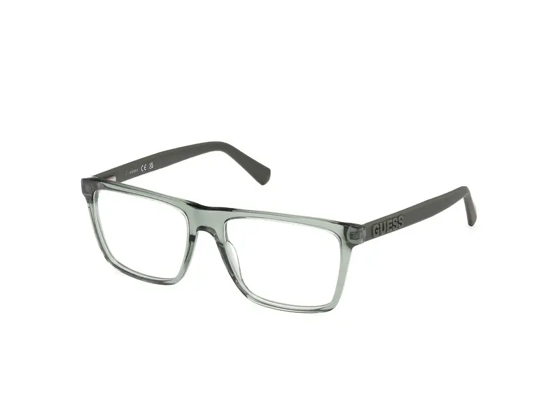 Guess Uomo GU50186 093 Montature da vista Acetato Verde Squadrata Normale