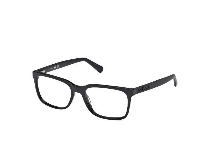 Guess Uomo GU50187 001 Montature da vista Acetato Nero  Squadrata Normale