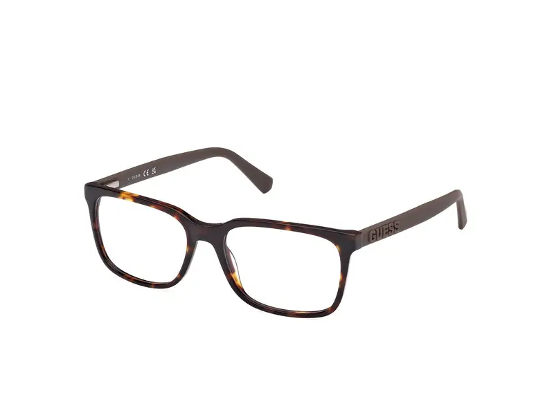 Uomo GU50187 052 Montature da vista Acetato Havana Squadrata Normale