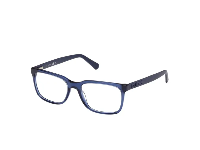 Uomo GU50187 090 Montature da vista Acetato Blu Squadrata Normale