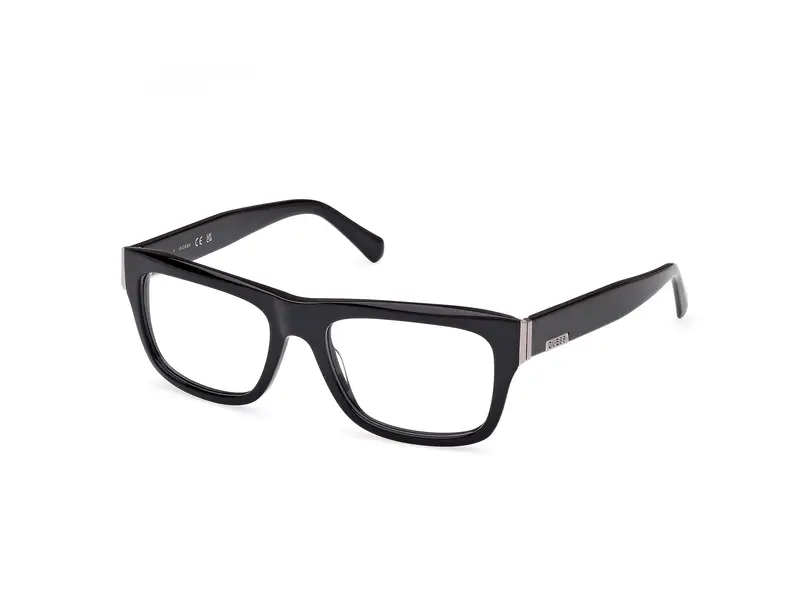 Guess Uomo GU50189 001 Montature da vista Acetato Nero  Squadrata Normale