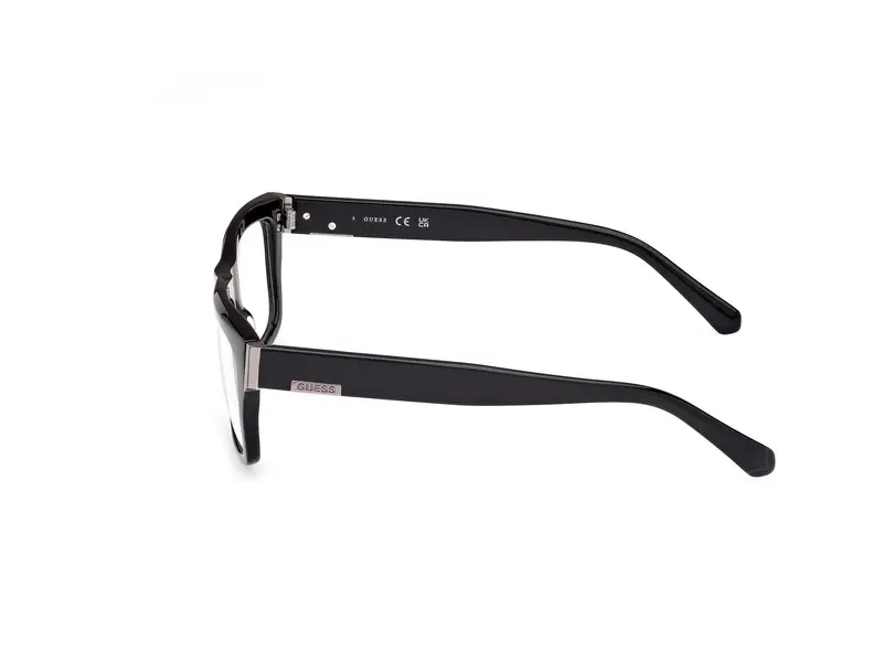 Guess Uomo GU50189 001 Montature da vista Acetato Nero Squadrata Normale miniatura 2