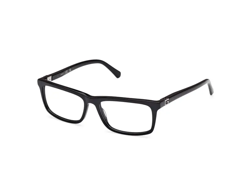 Guess Uomo GU50190 001 Montature da vista Acetato Nero  Squadrata Normale