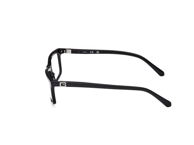 Guess Uomo GU50190 001 Montature da vista Acetato Nero Squadrata Normale miniatura 2