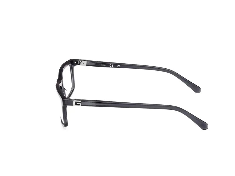 Guess Uomo GU50190 020 Montature da vista Acetato Grigio Squadrata Normale miniatura 2