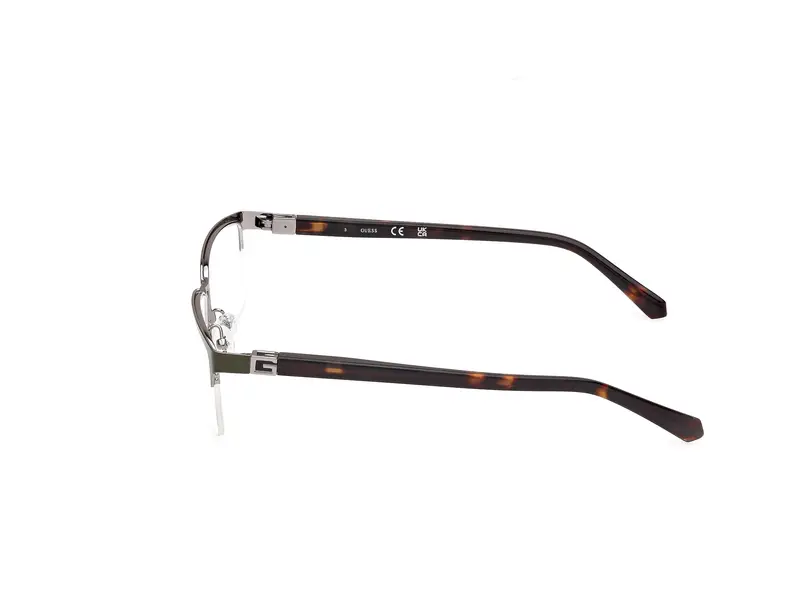 Guess Uomo GU50191 097 Montature da vista Metallo Verde Squadrata Normale miniatura 2