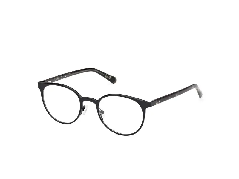 Guess Uomo GU50192 002 Montature da vista Metallo Nero  Rotonda Normale