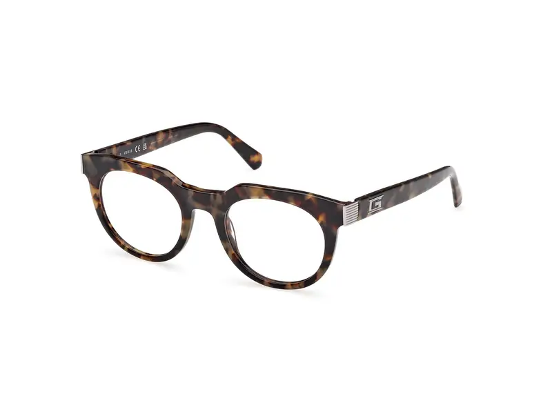 Guess Uomo GU50241 53 Montature da vista Acetato Havana Rotonda Normale