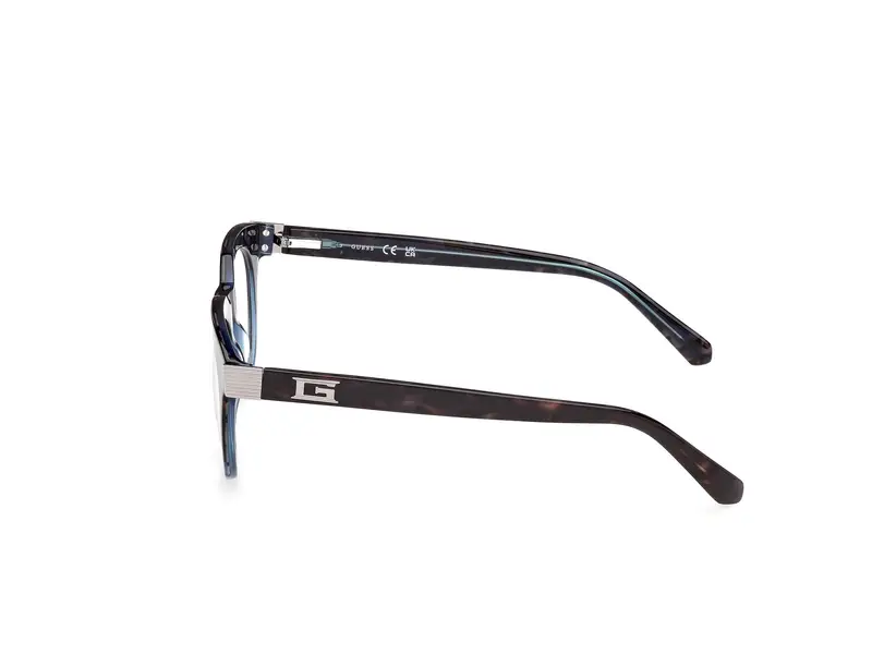 Guess Uomo GU50241 92 Montature da vista Acetato Blu Rotonda Normale miniatura 2