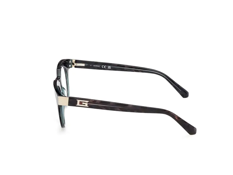 Guess Uomo GU50241 98 Montature da vista Acetato Verde Rotonda Normale miniatura 2