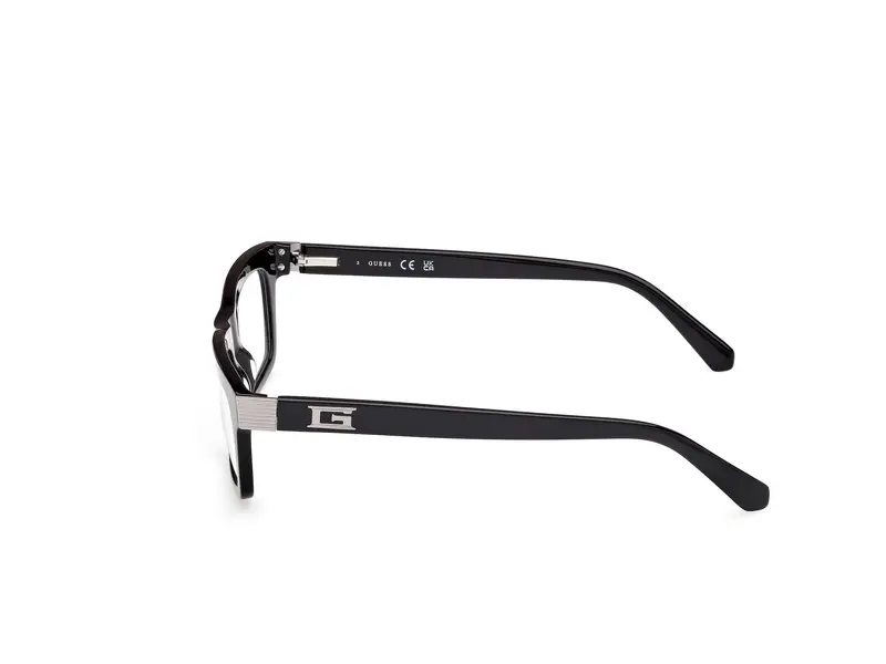 Guess Uomo GU50242 1 Montature da vista Acetato Nero Squadrata Normale miniatura 2