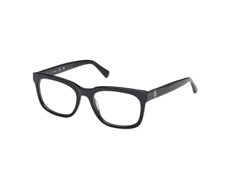 Uomo GU50251 001 Montature da vista Acetato Nero Squadrata Normale