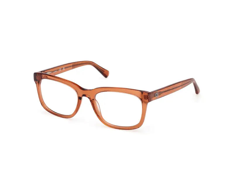 Uomo GU50251 042 Montature da vista Acetato Arancione Squadrata Normale