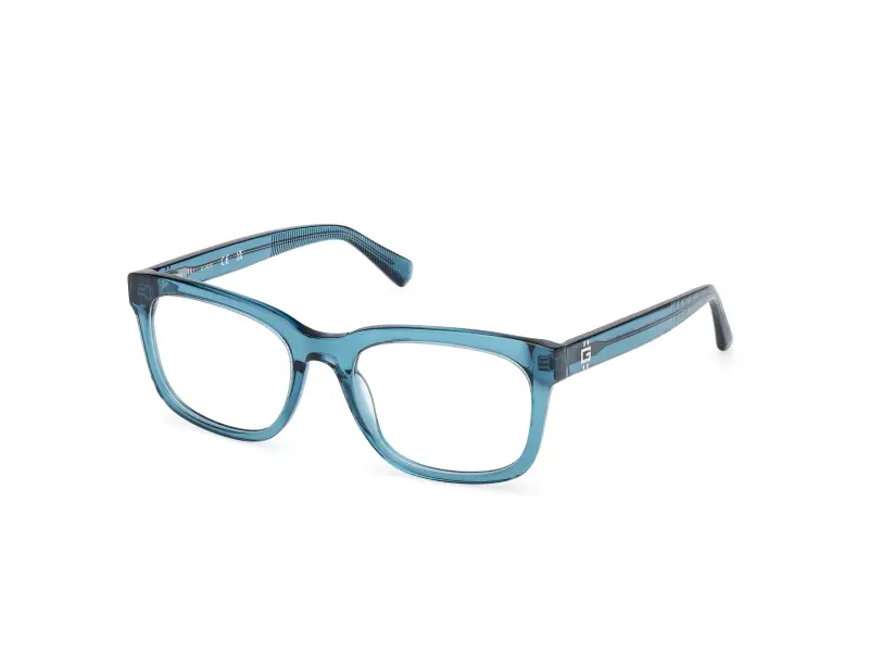 Uomo GU50251 087 Montature da vista Acetato Turchese Squadrata Normale