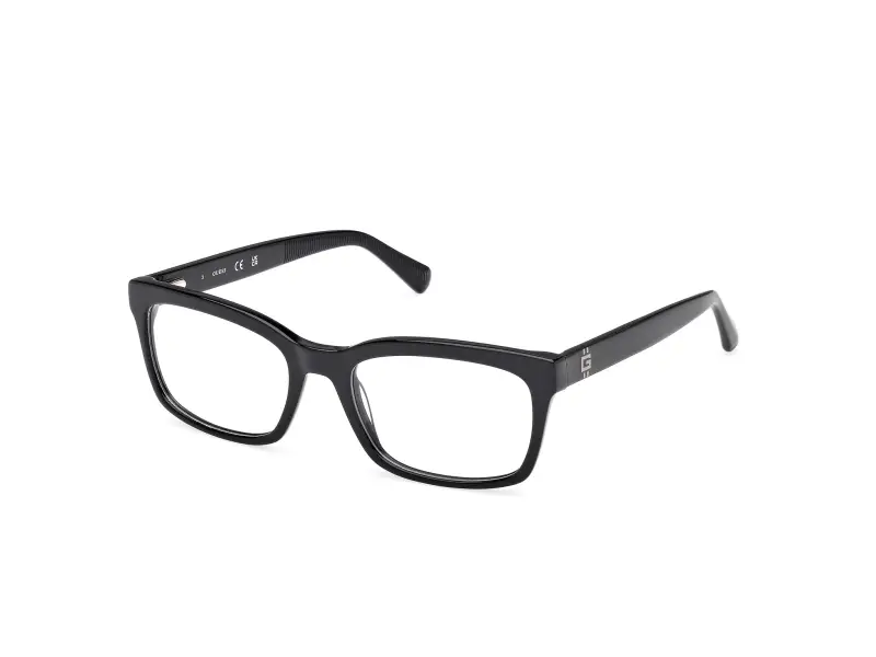 Uomo GU50252 001 Montature da vista Acetato Nero Squadrata Normale